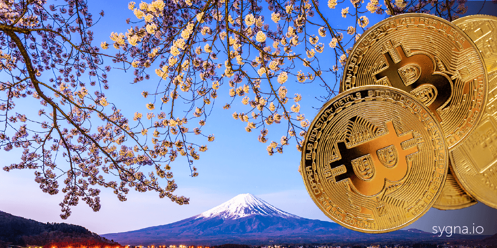 image of mount fuji and bitcoin