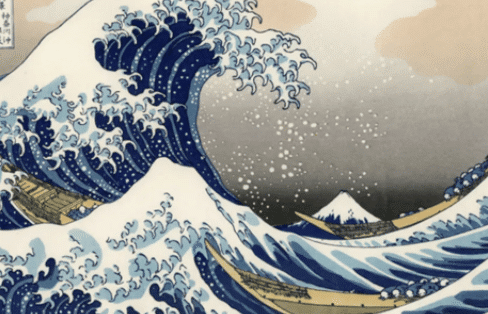 tsunami wave painting